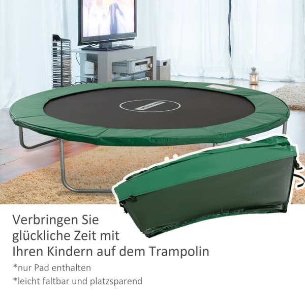 Kantskydd Studsmattatillbehör, Ø 244 Cm, Väderbeständig, Pvc Pe, Grön