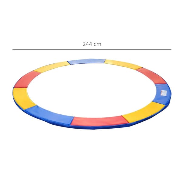 Tillbehörsset För Studsmatta Skyddsnät, Kantskydd Diameter 244Cm Färgglad, Väderpresenning & Stege För 8 Fot 10 Fot 12 Fot 15 Fot