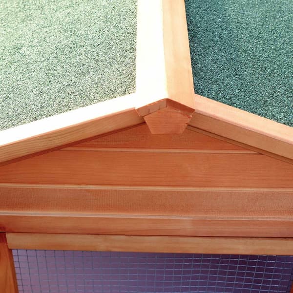 Rabbit Hutch Xxl Med Udendørs Kabinet Rummeligt Kaninbur, Grantræ Og Metaltråd, 100X68X59Cm