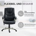 Pikkukuva 5 / 10: Työtuoli Executive-Tuoli Ergonominen Työtuoli Keinutoiminnolla, Urheilullinen Istuin, Korkea Selkänoja, 70X58X114-124Cm