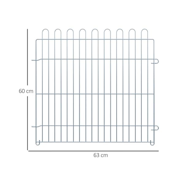 Utendørs Innhegning Valpeløp, Valpegjerde, Lekegrind, 8 Stk, B63Xh60 Cm, For Dyr