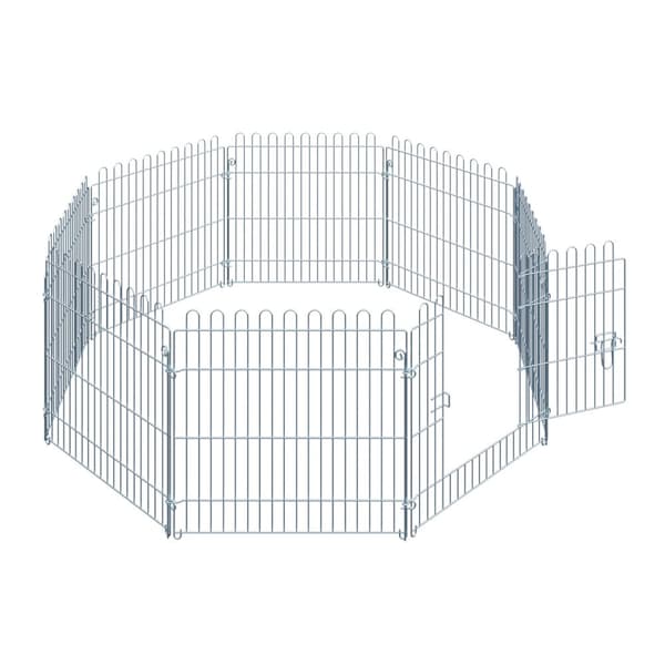 Utendørs Innhegning Valpeløp, Valpegjerde, Lekegrind, 8 Stk, B63Xh60 Cm, For Dyr
