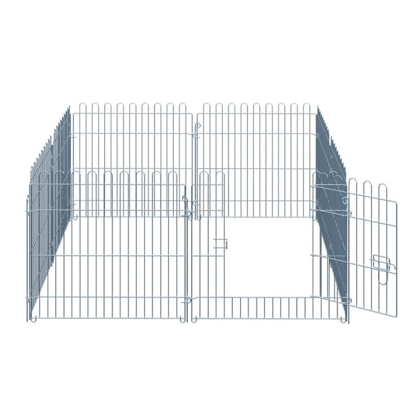 Utendørs Innhegning Valpeløp, Valpegjerde, Lekegrind, 8 Stk, B63Xh60 Cm, For Dyr