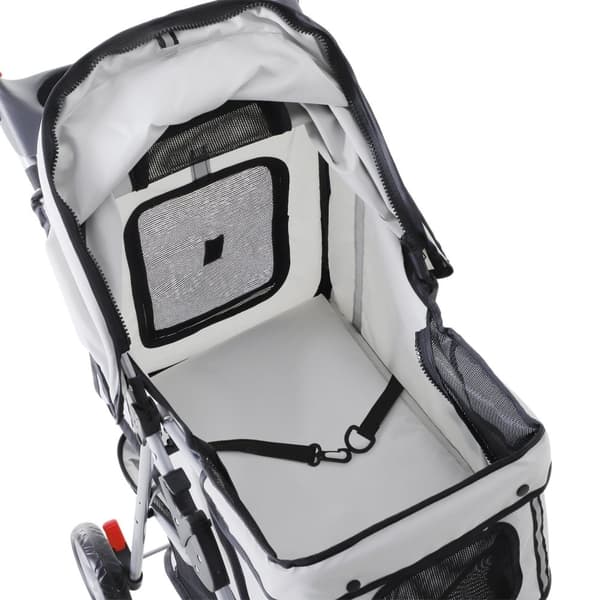 Hundeklapvogn Hunde Buggy Buggy Hunde Katte Flerfarvet (Grå)
