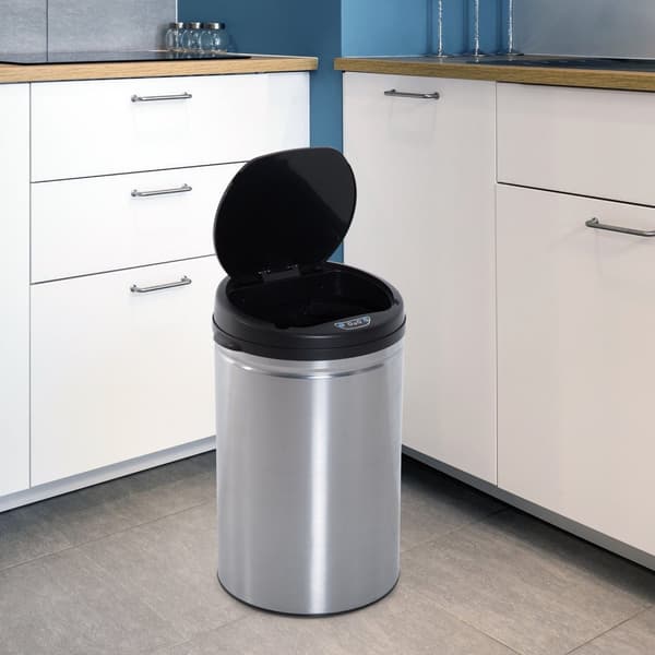Automatisk Sensor Søppelbøtte Ir-Sensor, Rund, 30L, Valgfri Innerbeholder, Rustfritt Stål
