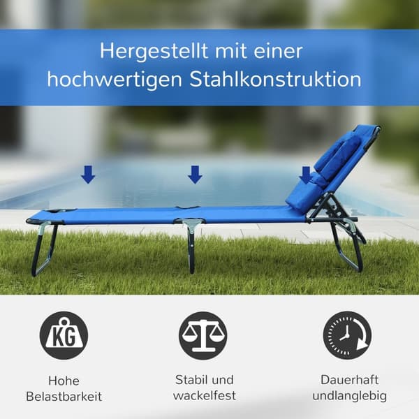 Solseng Hage Solseng Avslapning Solseng Stativ Solseng Med Lesevindu Ansikt Åpning Blå