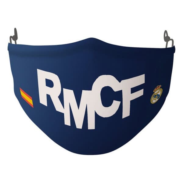 Hygienisk gjenbrukbar tøymaske Real Madrid C.F. SF-822024-897 Blå Hvit