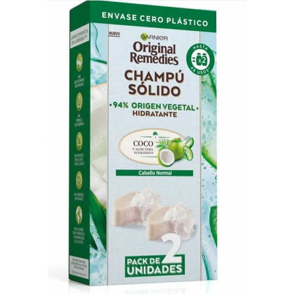 Garnier Original Remedies Champíº Sólido Cabello Normal 2 x 60g