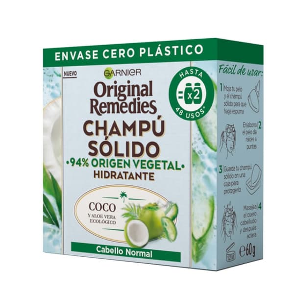 Garnier Original Remedies Champíº Sólido Cabello Normal 60g