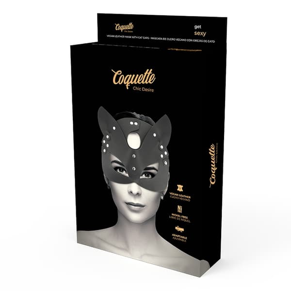 Coquette Chic Desire - Vegansk skinnmaske med kaninører
