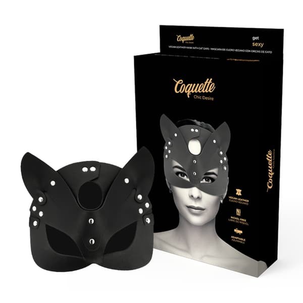 Coquette Chic Desire - Vegansk skinnmaske med kaninører