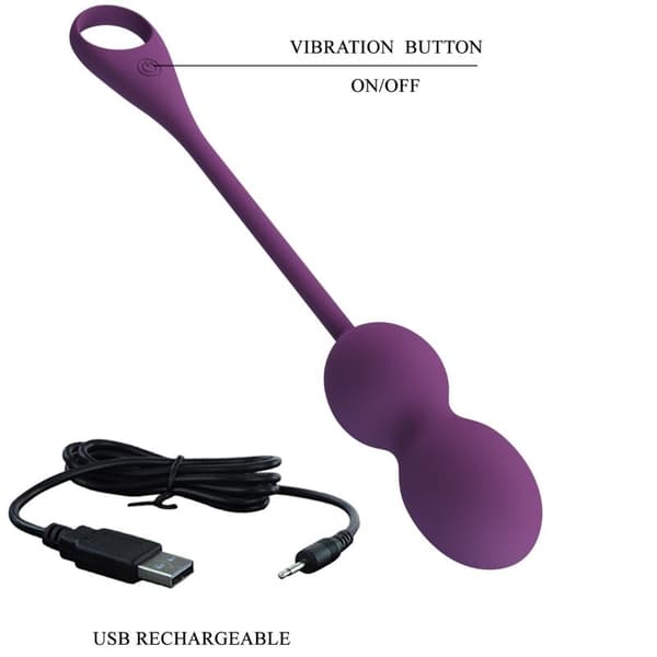 Pretty Love - Elvira Kegel Balls App Fjernbetjening Lilla