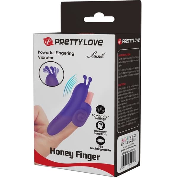 Pretty Love - Snail Kraftig lilla fingerstimulator