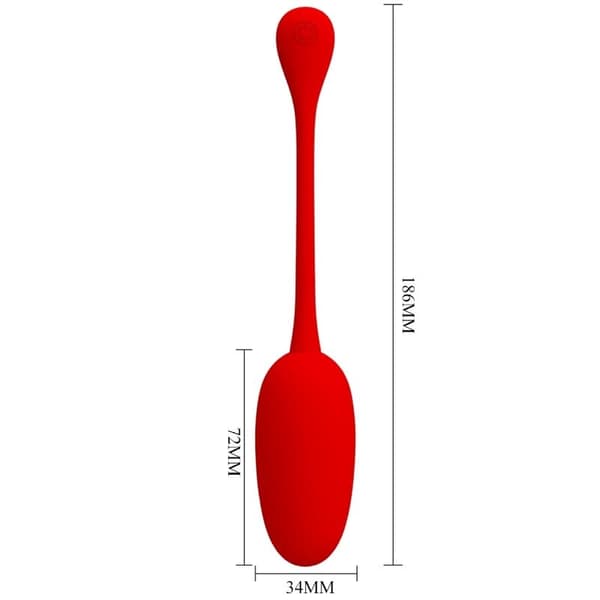 Pretty Love - Knucker Red oppladbart vibrerende egg