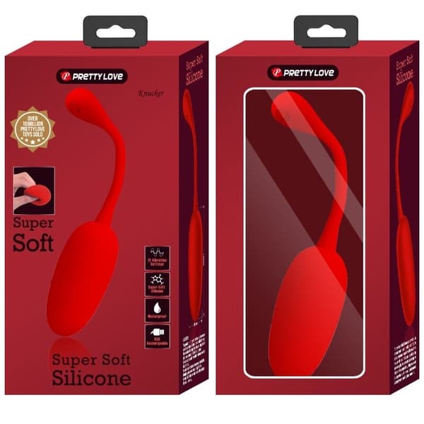 Pretty Love - Knucker Red oppladbart vibrerende egg