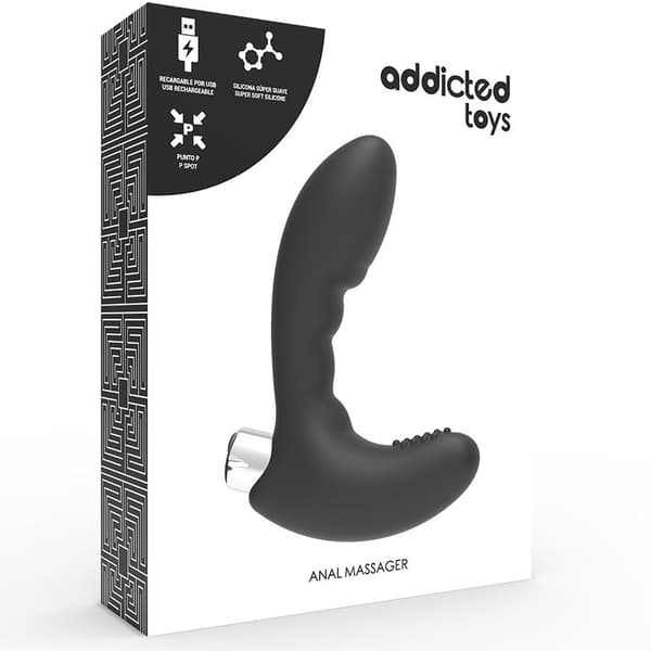 Addicted Toys - Prostatic Vibrator Genopladelig Model 4 - Sort