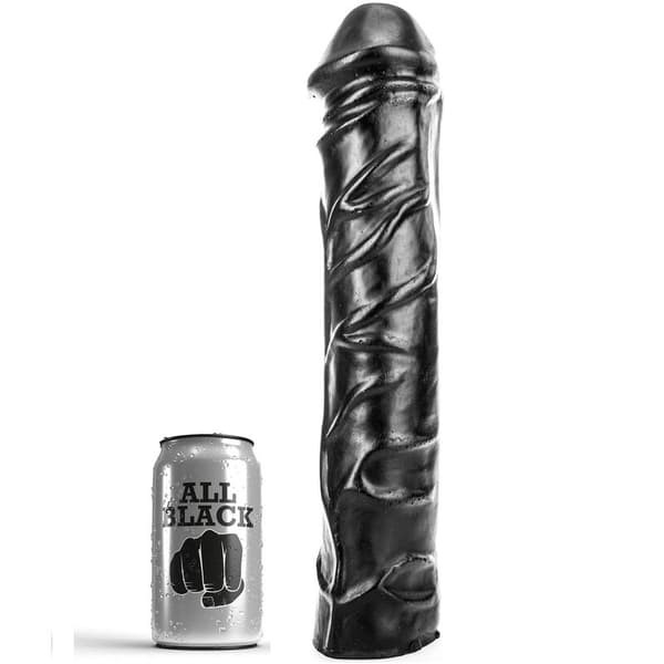 All Black - Giant Soft Fsting Dildo 32 cm