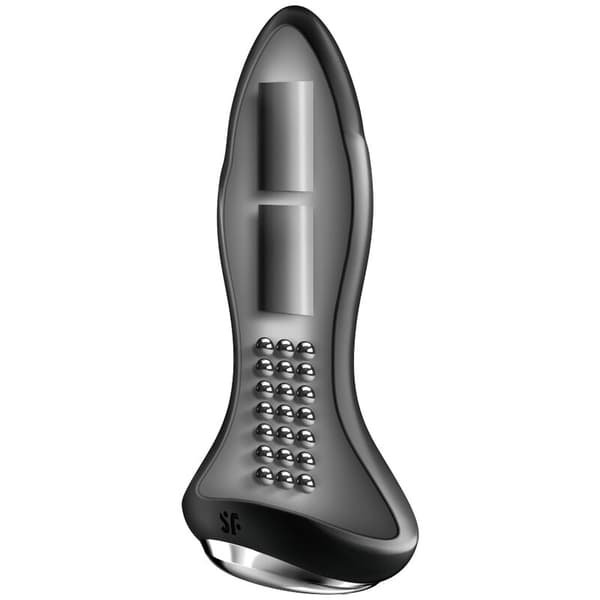 Satisfyer - Rotatorplugg 1+ Vibrasjonsplugg App Svart
