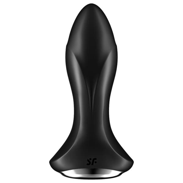 Satisfyer - Rotatorplugg 1+ Vibrasjonsplugg App Svart