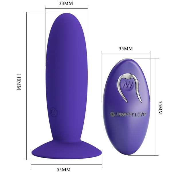 Pretty Love - Youth Plug Anal Vibrator Fjernkontroll Violet