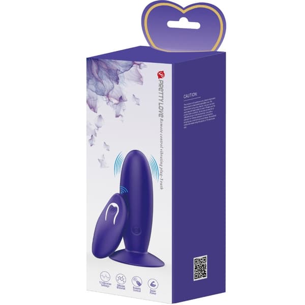 Pretty Love - Youth Plug Anal Vibrator Fjernkontroll Violet