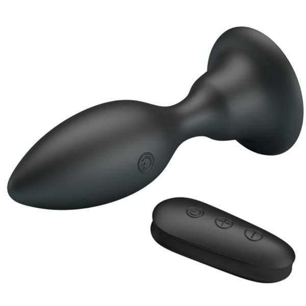 Mr Play - analplugg med vibrasjonssvart fjernkontroll
