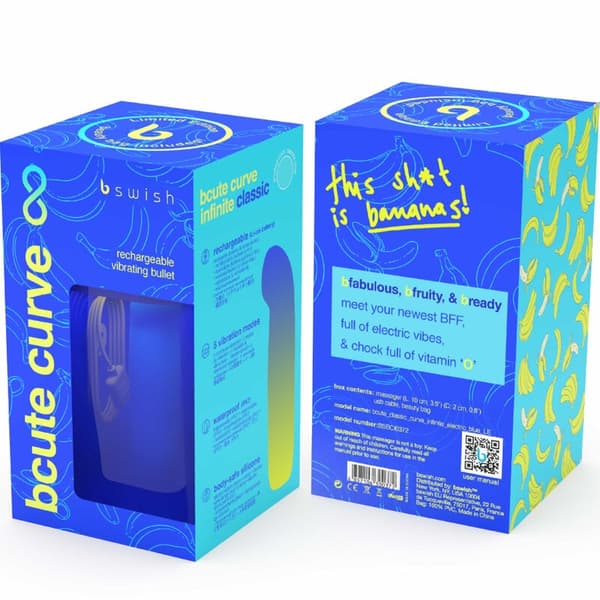 B Swish - Bcute Curve Infinite Classic Limited Edition blå silikone genopladelig vibrator