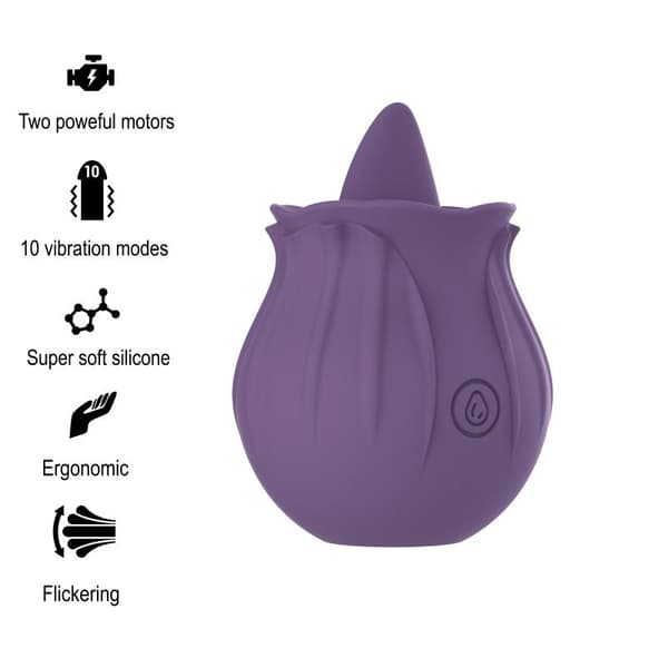 Intense - Violet Cl Toris Stimulator 10 Vibrationer Lila