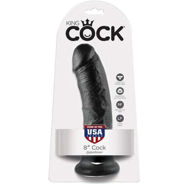King Cock - 8 Dildo Svart 20,3 Cm