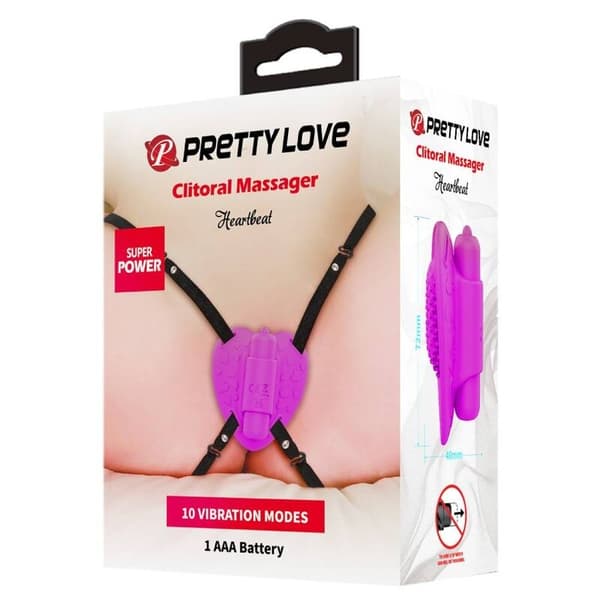 Pretty Love - Heartbeat Clitoris Massager 10 vibrasjonsmoduser Lilla