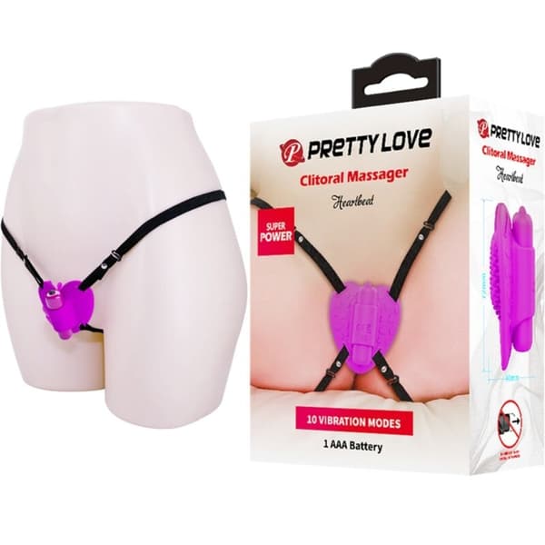 Pretty Love - Heartbeat Clitoris Massager 10 vibrasjonsmoduser Lilla