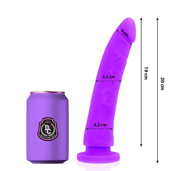 Delta Club - Legetøj Lila Dildo Medicinsk Silikone 20 Cm -O- 4 Cm