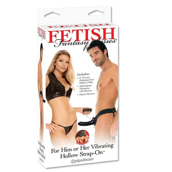 Fetish Fantasy Series - Vibrerende hul strap-on for henne eller ham svart