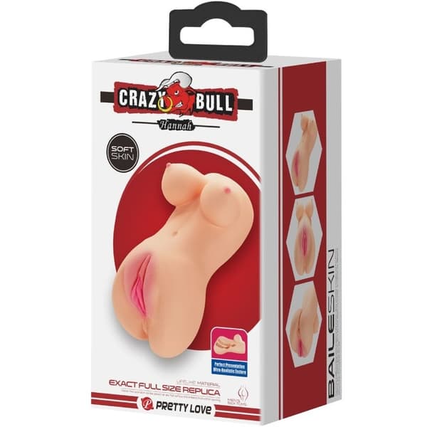 Crazy Bull - Realistisk vagina og anus Hannah Vibrator