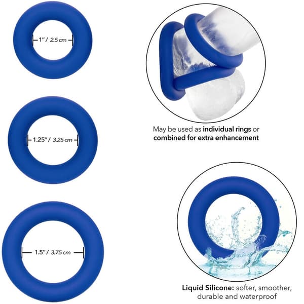 Calexotics - Amiral Cock Ring Set Blå