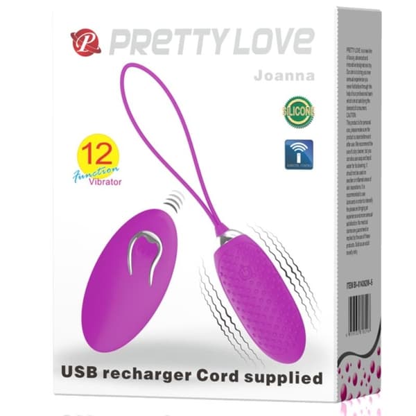 Pretty Love - Joanna Vibrerende Æg fjernbetjening 12 tilstande