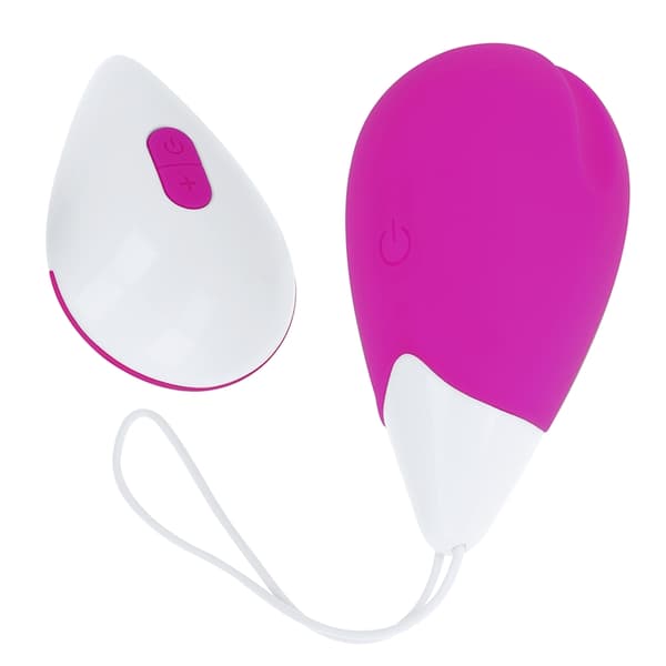 Ohmama - Teksturert vibrerende egg 10 modi lilla og hvit