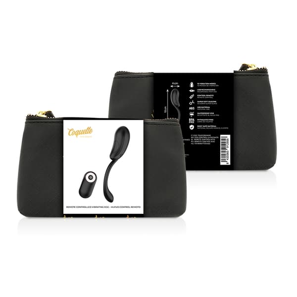 Coquette Chic Desire - Vibrerende æg-fjernbetjening genopladelig sort/guld