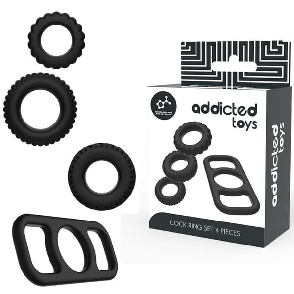Addicted Toys - Cock Ring Set 4 delar