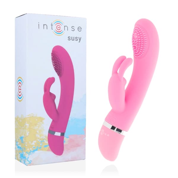 Intense - Susy Oscillerende Vibrator Silicon Rabbit Rosa