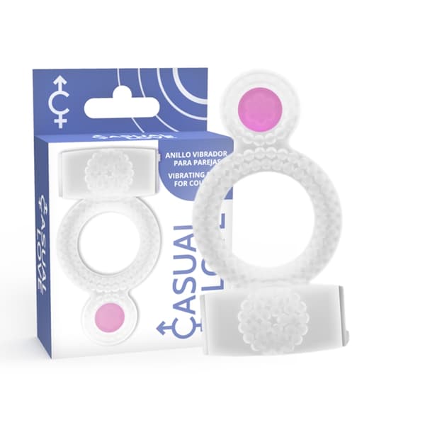 Casual Love - Ring Vibrerende Double Pleasure Transparent