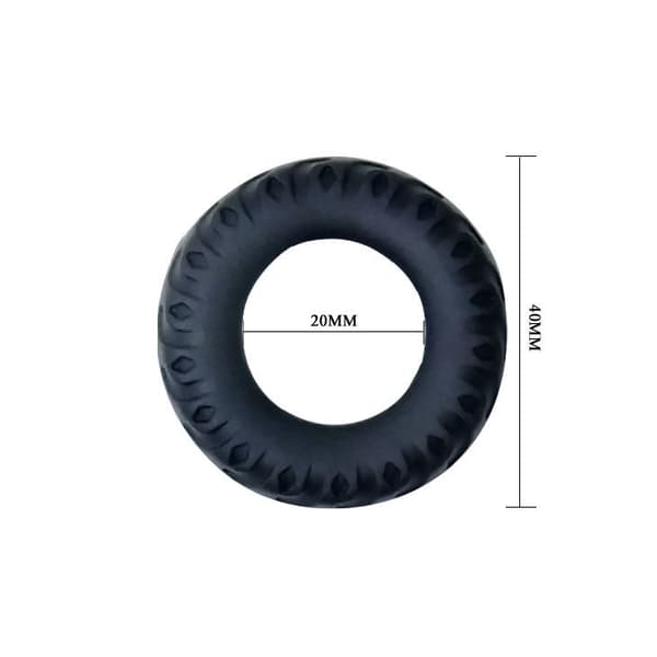 Baile - Titan Cockring Svart Grønn 2 Cm
