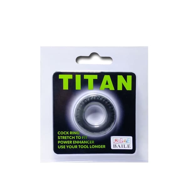 Baile - Titan Cockring Svart Grønn 2 Cm