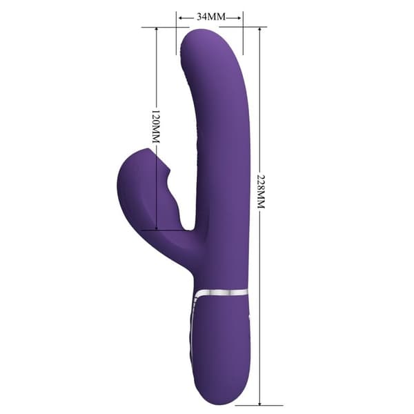 Pretty Love - Perlita G-Spot Vibrator 3 i 1 multifunksjon lilla