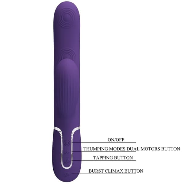 Pretty Love - Perlita G-Spot Vibrator 3 i 1 multifunksjon lilla