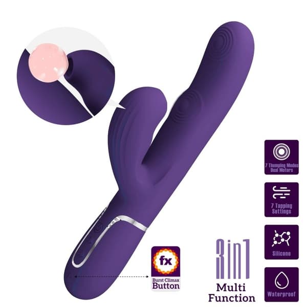 Pretty Love - Perlita G-Spot Vibrator 3 i 1 multifunksjon lilla