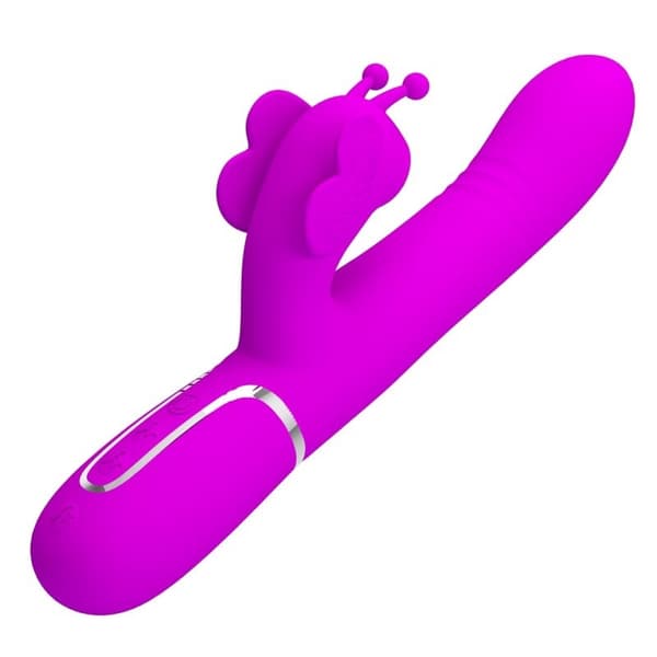 Pretty Love - Monitoiminen Rabbit Vibrator 4 In 1 Butterfly Fuksia