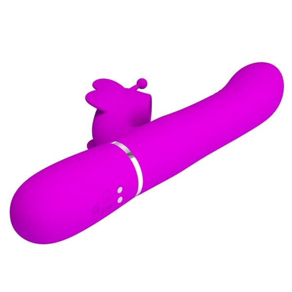 Pretty Love - Monitoiminen Rabbit Vibrator 4 In 1 Butterfly Fuksia