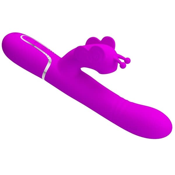 Pretty Love - Monitoiminen Rabbit Vibrator 4 In 1 Butterfly Fuksia
