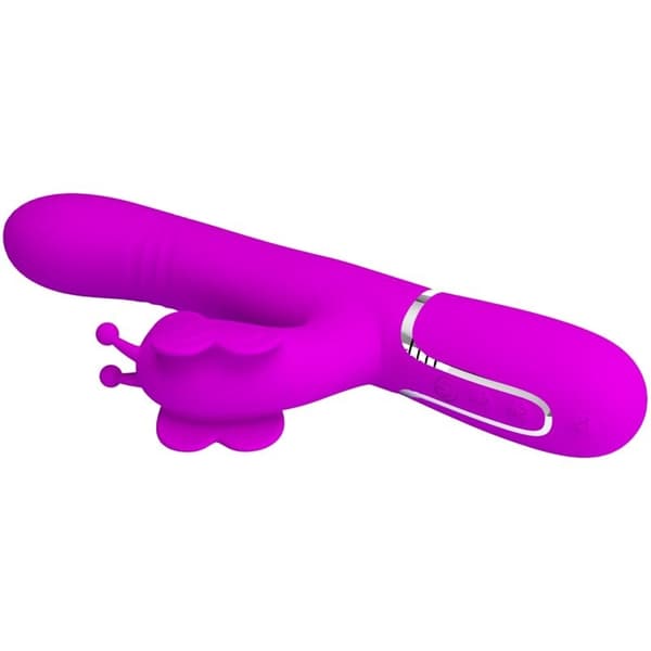 Pretty Love - Monitoiminen Rabbit Vibrator 4 In 1 Butterfly Fuksia
